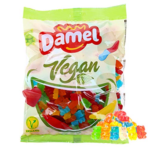 Vegane Gummibärchen - Fruchtgummi Süßigkeiten ohne Gelatine - 1 kilo Großpackung von Damel