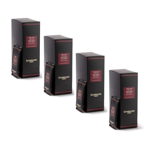 DEU | Dammann Frères | Schwarzer Tee Gusto Russo Douchka | Schwarzer Tee Bergamotte Orange Zitrone - 4 x 24 Beutel (192 Gr) | Schwarzteebeutel | Aromatisierte Schwarzteemischung von Damman Frères