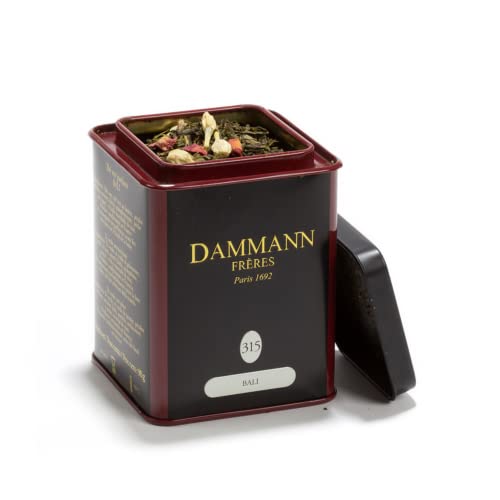 Dammann Frères® | Bali-Grüntee lose Dose | Grüner Tee Jasmin Grapefruit Litschi - 90 Gr | Jasmingrüner Tee und Aromen von Damman Frères