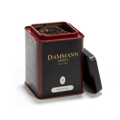 Dammann Frères® | Indische Schwarzteemischung | Mischung aus Darjeeling-Schwarztee und Assam-Schwarztee – 100 g | Schwarztee-Brunch-Tee, lose Blätter von Damman Frères