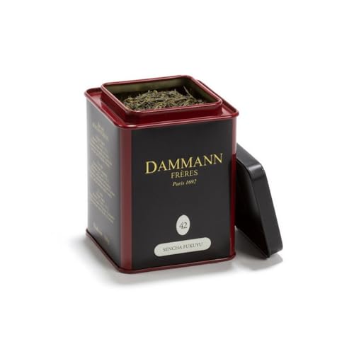 Dammann Frères® | Sencha Fukuyu Grüner Tee | Japanische Grünteeblätter - 100 Gr | Dose Sencha-Grüntee von Damman Frères