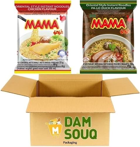 Damsouq® Instant Nudeln Mixpaket Mama Huhn und Pa Lo Ente (30x 55 Gram) von Damsouq