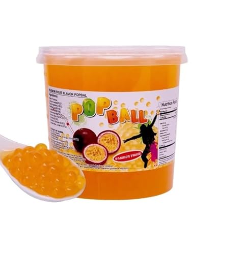 Damsouq® Pinshan Pop Balls (Bubble Tea Balls) - Passionsfrucht geschmack – 950 Gramm – Machen Sie Ihr eigenes Bubble Tea-Getränk! (Boba-Getränk) von Damsouq