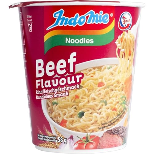 Indomie Instant-Nudeln Noodles Rindfleisch im Cup 8 x 58 Gramm von Damsouq