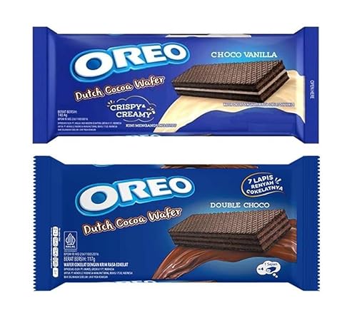 Mischpackung - Oreo Biscuit Wafer - Waffel kekse - Double Choco + Choco Vanilla (2x 117Gr) von Damsouq