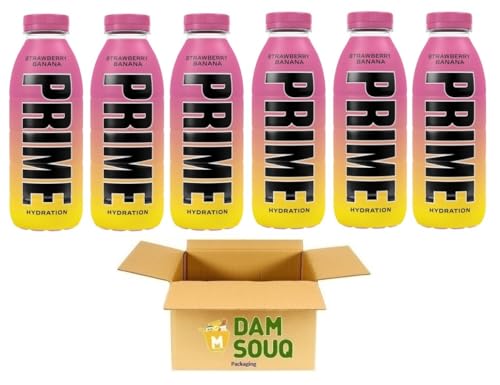 PRIME Hydration Drink Multipak Erdbeere-Banane (6x500ML) (UK) von Damsouq