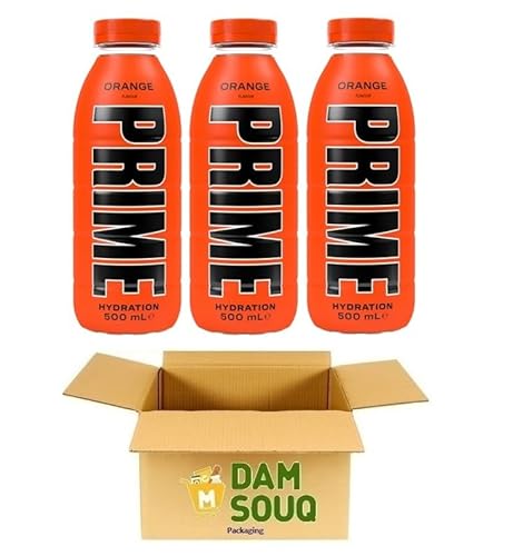 PRIME Hydration Drink Multipak Orange Flasche (3x500ML) (UK) von Damsouq