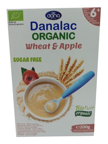 Danalac Bio Babybrei zuckerfrei 200g (Weizen und Apfel) (Packung mit 1) von Danalac