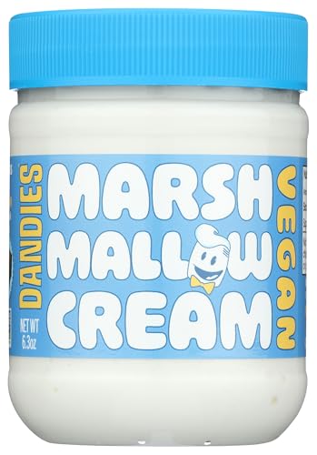 Dandies Vegane Marshmallow Cream, 178,60 g – Fluffige, pflanzliche Marshmallow-Creme ohne künstliche Aromen oder Allergene, perfekt für Desserts, Sandwiches und S'mores von Dandies