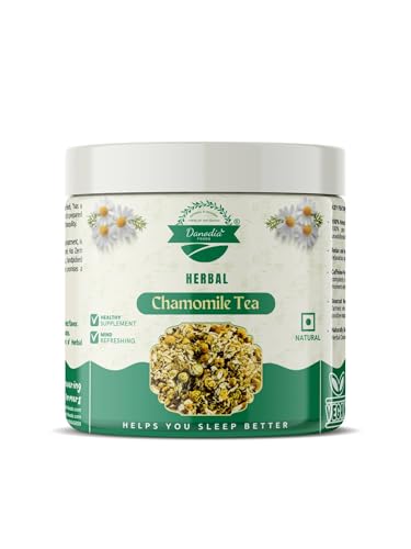 Danodia Foods Chamomile Tea (Loose Chamomile Flowers) 50g/1.8oz | 100% Natural & Caffeine-Free Herbal Relaxation Tea | 50g Resealable Pack von Danodia Foods