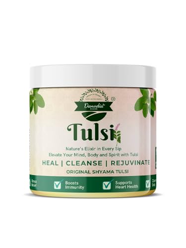 Danodia Foods Himalayan Tulsi Leaves (Holy Basil) Dried 50g/1.7 oz | 100% Natural Tulsi Tea | Packed in Sealed Plastic Can with Aluminium Lid von Danodia Foods