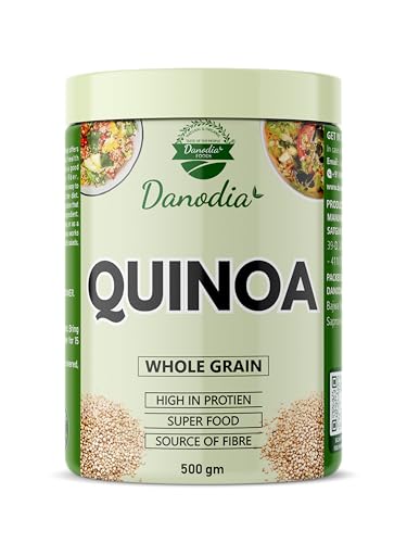 Danodia Foods Hulled Quinoa Grains, 500g (1.1lb, 17oz) | Gluten Free, Non GMO Supergrain | Nutrient Rich Alternative of Rice von Danodia Foods