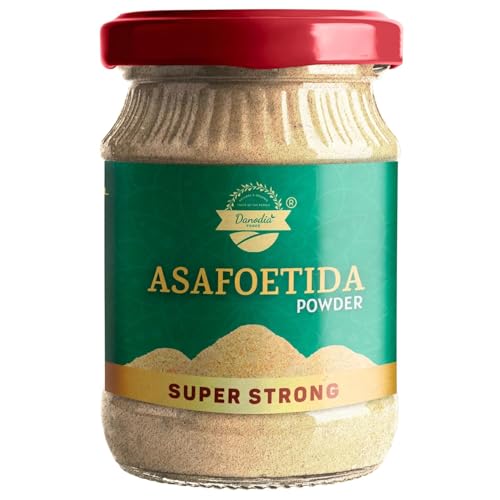 Danodia Foods Indian Asafoetida Powder 1.8 OZ (50g) (Hing) | Very Strong (Potent) and Gluten Free | Indian Seasoning | Replaces Garlic and Onion - Glass Bottle von Danodia Foods