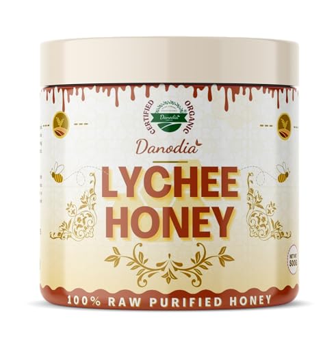 Danodia Foods Lychee Honey, 500g (1.1lb) 100% Pure & Raw Honey | Cold Purified & Filtered | Delicate Floral Flavor, No Additives von Danodia Foods