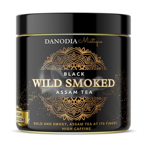 Danodia Foods Mistique Wild Smoked Tea from Assam 100g (First Flush), Truely Natural Black Tea, Medium Caffine | Danodia Exclusive Range Pack of 1 von Danodia Foods