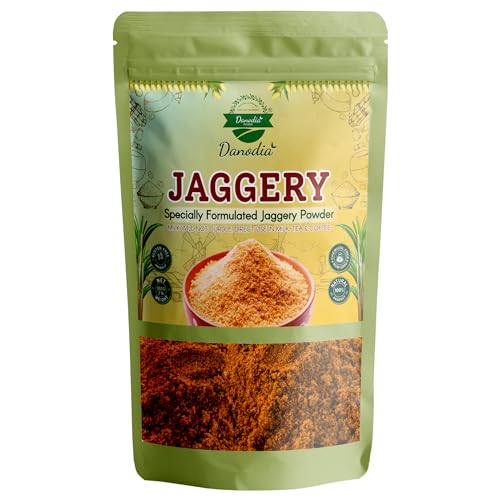 Danodia Foods Natural Jaggery Powder (2 lbs/950G) | Gluten Free, Traditionally Made Sweetner, No Additives or Preservatives Used | Unique Sugar Substitute, Best Of Indian Sweetener (Resealable Pouch) von Danodia Foods