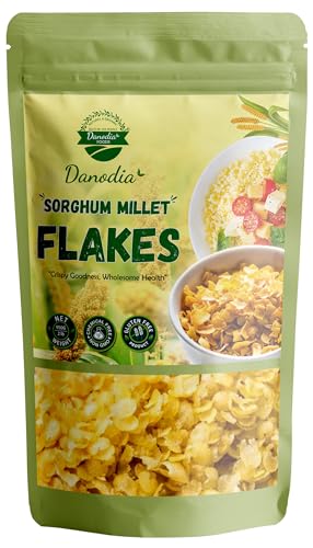 Danodia Foods Sorghum Millet Flakes Natural-950 g Gluten-free and non-GMO | Rich in Fiber and Protein (Pack of 1) von Danodia Foods