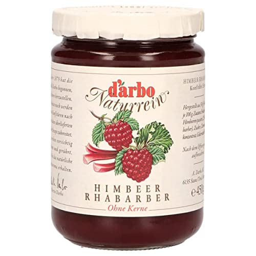 D'Arbo Naturrein Konfitüre Himbeer-Rhabarber 450 g von Darbo