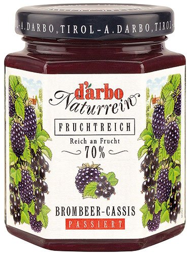 Darbo - Fruchtreich Brombeer-Cassis-Konfitüre passiert - 200 g von Darbo