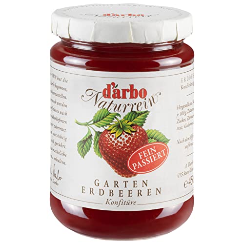 Darbo Naturrein Erdbeeren Konfitüre fein passiert, 450 g Glas von DARBO