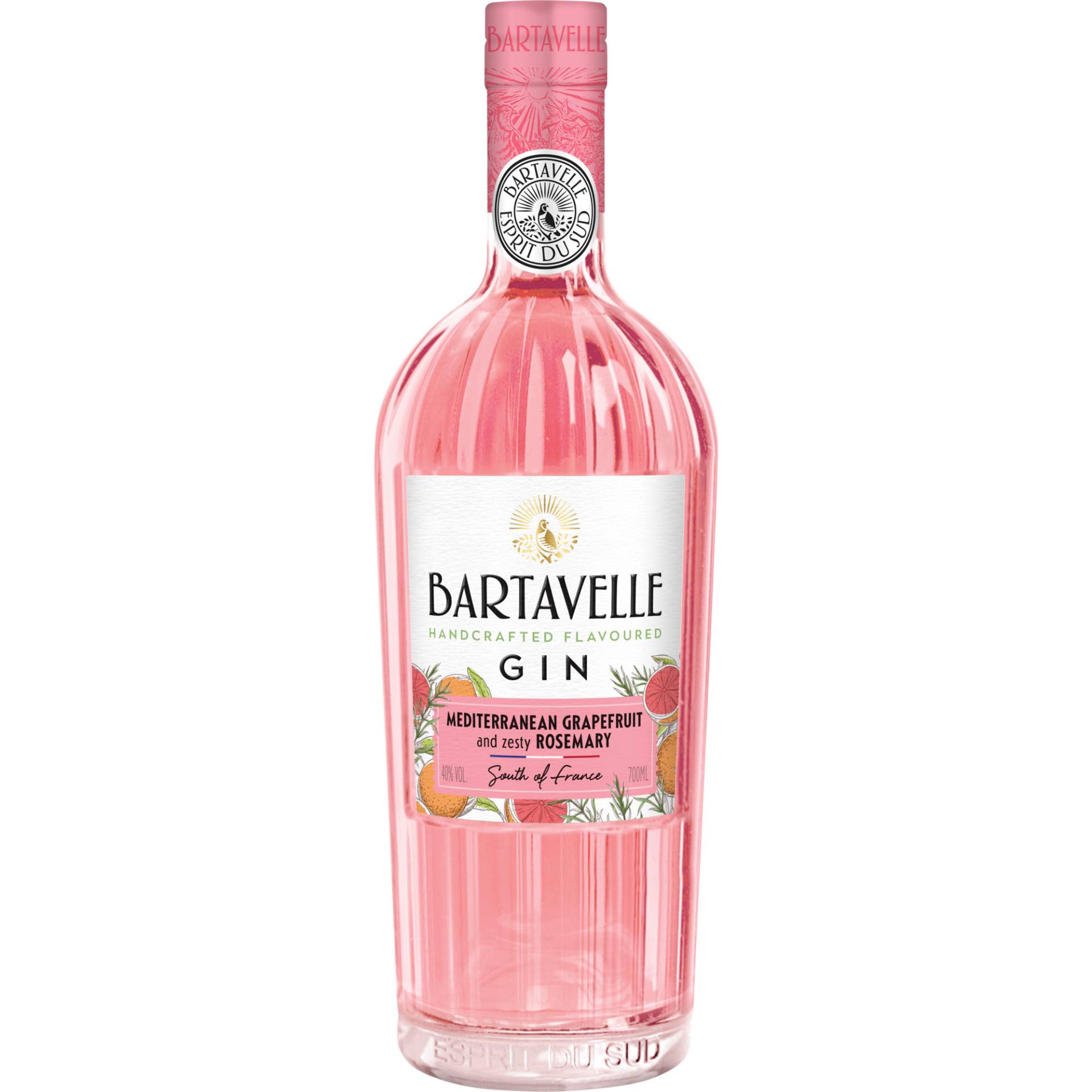 Bartavelle Gin Grapefruit & Rosemary, Provence, 0,7 L, 40% Vol., Provence, Spirituosen von Dare and Drinks SAS, 535 Route des Lucioles, 06560 Valbonne - France