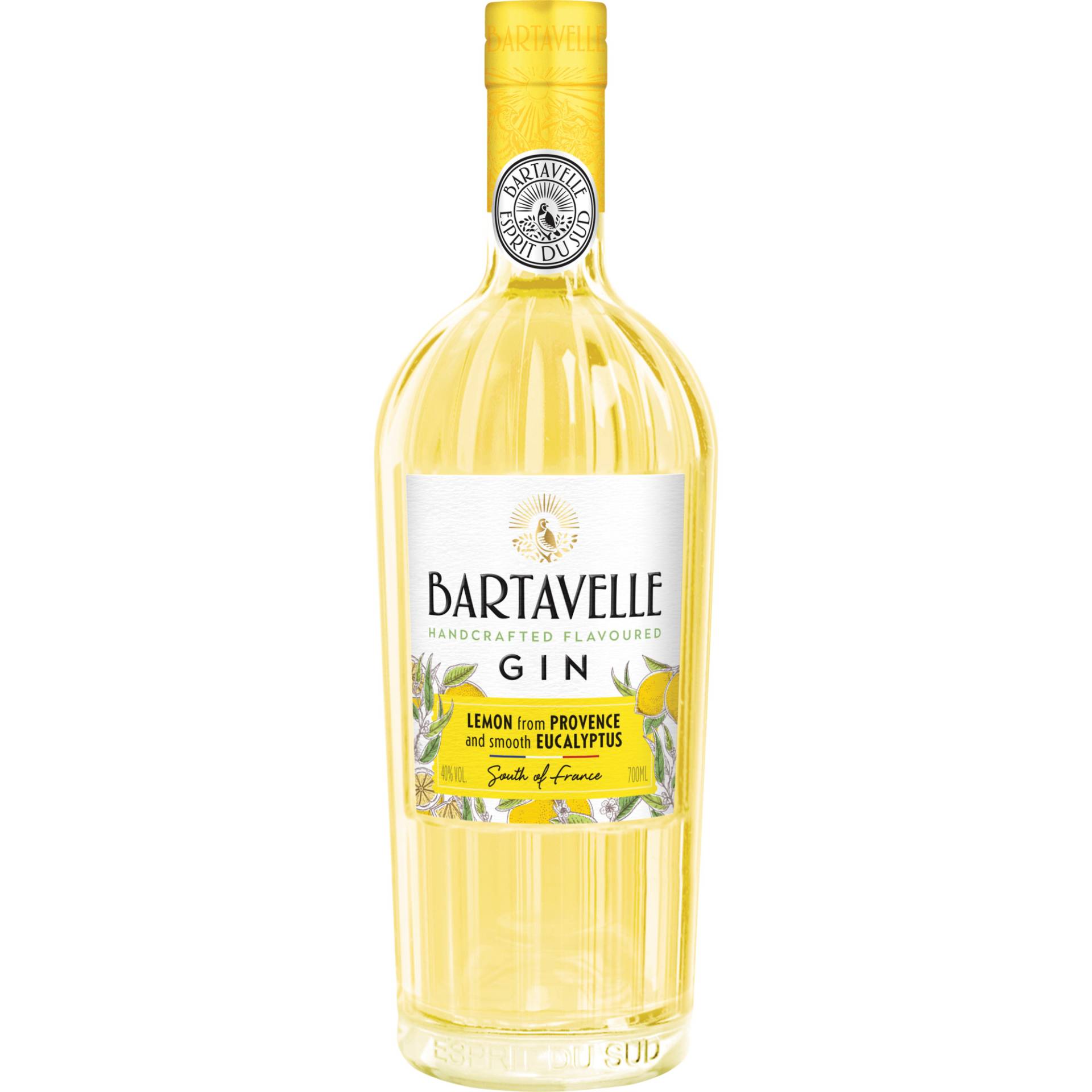 Bartavelle Gin Lemon & Eucalyptus, Provence, 0,7 L, 40% Vol., Provence, Spirituosen von Dare and Drinks SAS, 535 Route des Lucioles, 06560 Valbonne - France