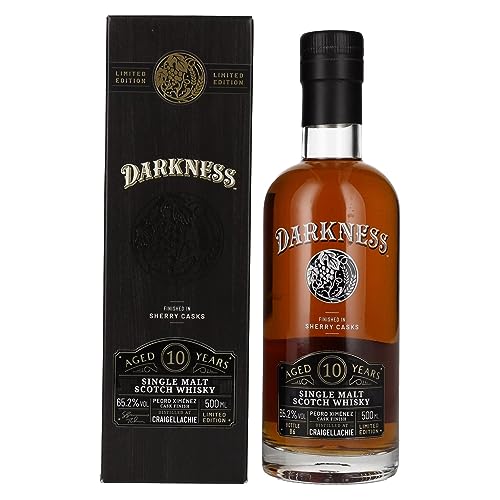 Darkness CRAIGELLACHIE 10 Years Old PX CASK FINISH 65,2% Vol. 0,5l in Geschenkbox von Darkness!