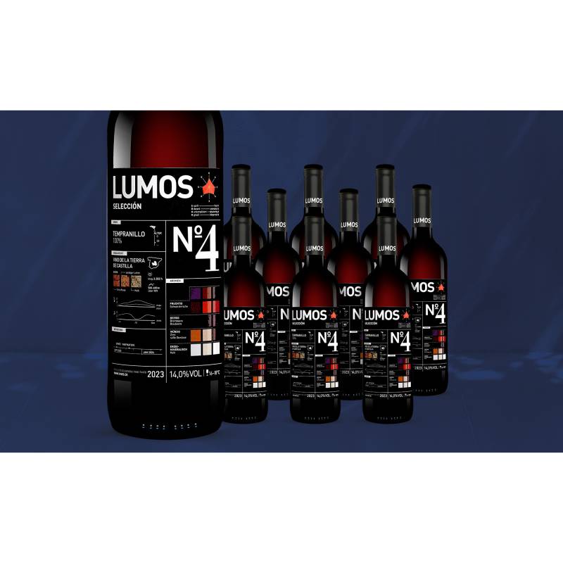 LUMOS No. 4 Tempranillo 2023  7.5L 14% Vol. Weinpaket aus Spanien von Das Lumos-Projekt