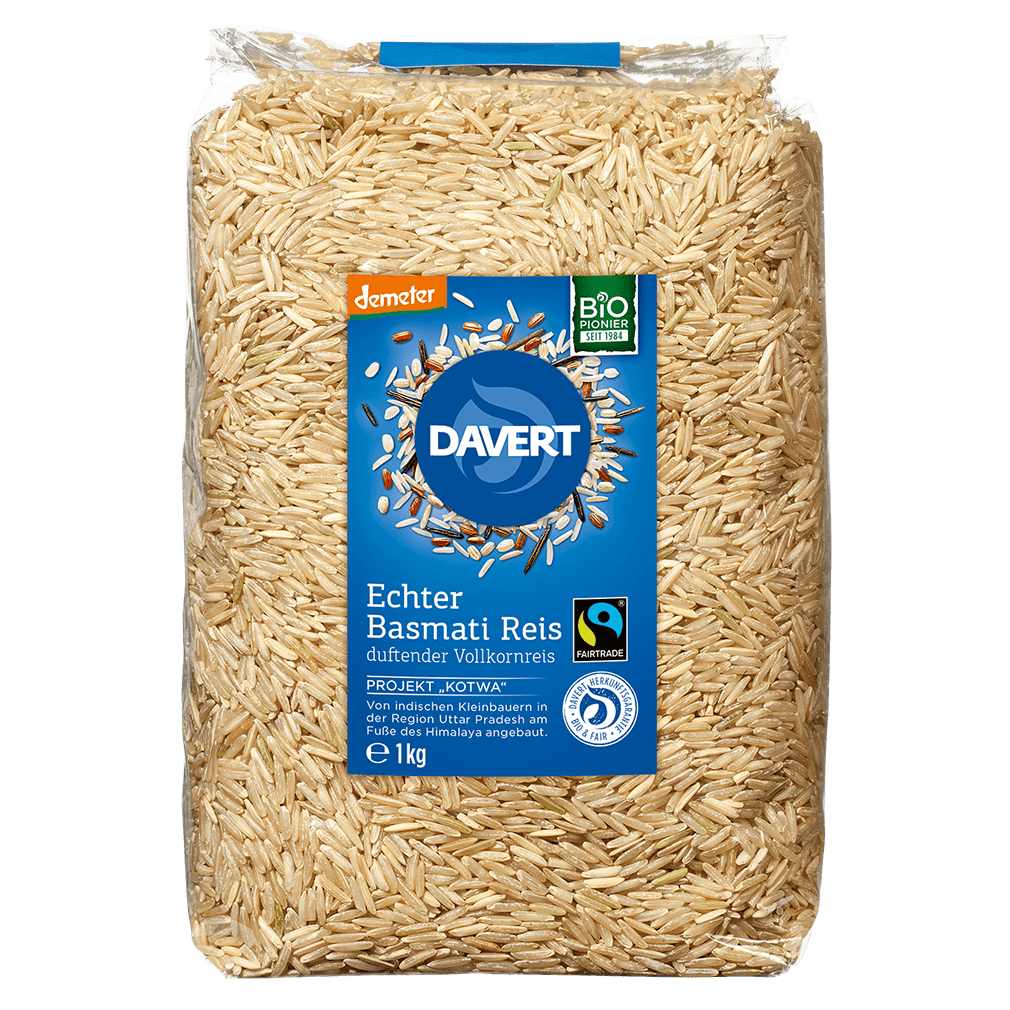 Bio Echter Basmati Vollkornreis, 1kg von Davert