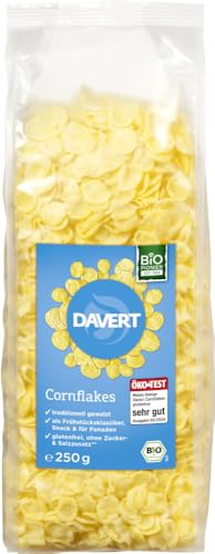 Cornflakes ohne Salz und Zucker glutenfrei 12 x 250 gr von Davert