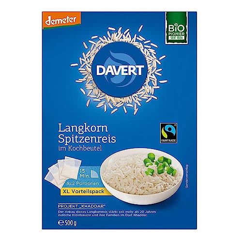 DAVERT Langkorn Spitzenreis, im Kochbeutel, 500g (1er Pack) von Davert
