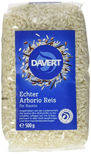 Davert Arborio Reis weiß für Risotto, 4er Pack (4x 500 g) - Bio von Davert