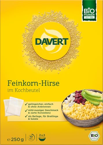 Feinkorn-Hirse im Kochbeutel 6 x 250 gr von Davert