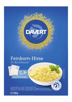 Davert Feinkorn-Hirse im Kochbeutel, 6er Pack (6 x 250 g) - Bio von Davert