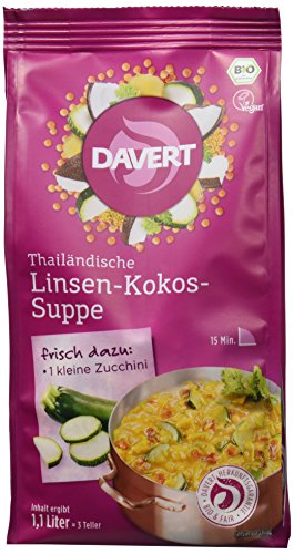 Davert Thailändische Linsen-Kokos-Suppe, 6er Pack (6 x 170 g) - Bio von Davert