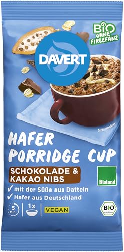 Porridge-Cup Schokolade & Kakao Nibs Bioland 65g von Davert