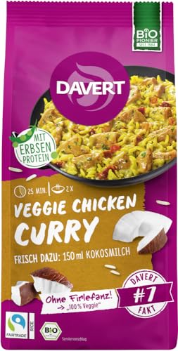 Veggie Chicken Curry mit Fairtrade Reis 6 x 120 gr von Davert