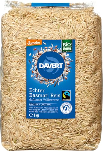 demeter Echter Basmati Reis Vollkornreis Fairtrade 1kg von Davert