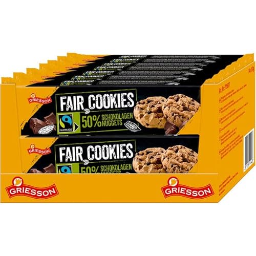 Griesson Fair Cookie mit 50% Schokoladen Nuggets, 14er Pack (14 x 150g) von De Beukelaer