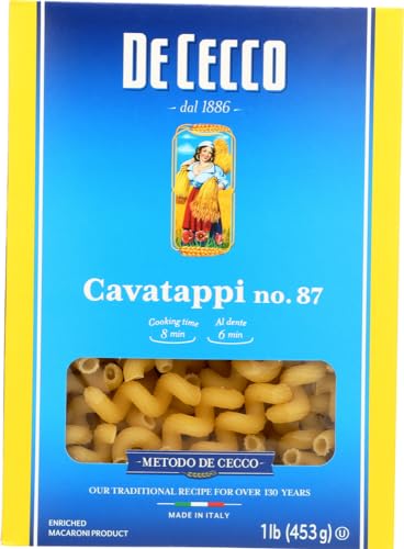 10x Pasta De Cecco 100% Italienisch Cavatappi n. 87 Nudeln 500g von De Cecco