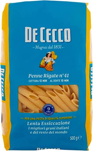 10x Pasta De Cecco 100% Italienisch Penne Rigate n. 41 Nudeln 500g von De Cecco