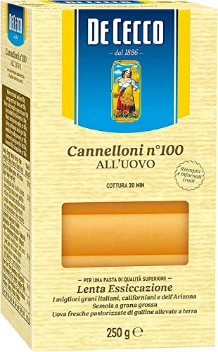 5x De Cecco Pasta Cannelloni n. 100 Uovo Ei Pasta 250 g von De Cecco