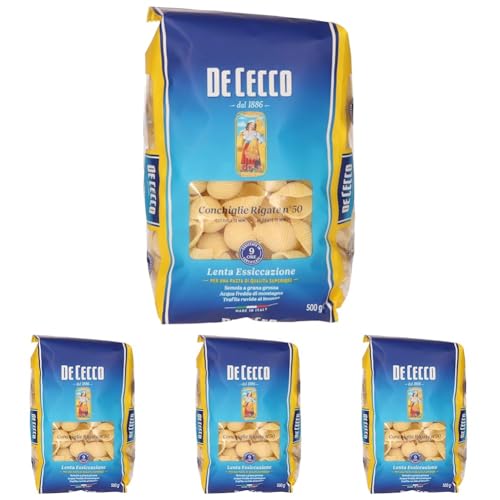 De Cecco Conchigli Rigate, 500 g (4er Pack) von De Cecco