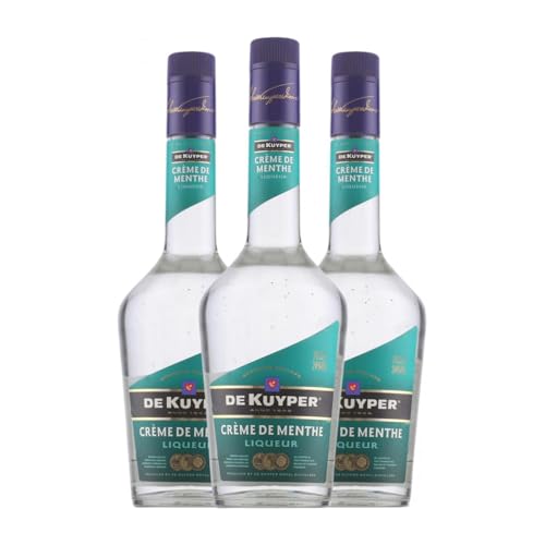 Cremelikör De Kuyper Menthe White 70 cl (Karton mit 3 Flaschen von 70 cl) von De Kuyper Royal Distillers