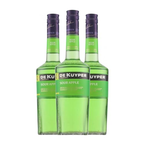 Schnaps De Kuyper Sour Apple 70 cl (Karton mit 3 Flaschen von 70 cl) von De Kuyper Royal Distillers