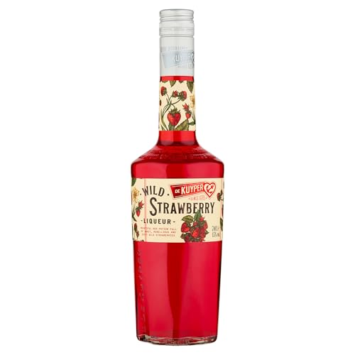 De Kuyper Wild Strawberry Likör 0,7l – Intensiver Walderdbeer-Likör mit 15% Vol. Perfekt für Cocktails, Longdrinks und die feine Küche von De Kuyper