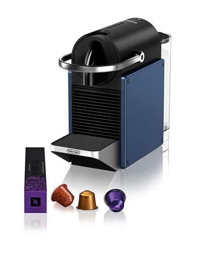 Nespresso De'Longhi Pixie EN127.BL Kaffekapselmaschine, zwei Direktwahltasten, ECO-Modus, kompaktes Design, 19 Bar Drucksystem, 1260W, Blau/Schwarz von Nespresso