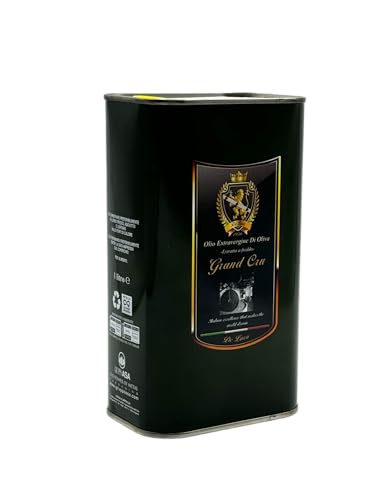 De Luca Natives Olivenöl Extra 1L - Grand Cru, Evo, 100% Italienisch, Carolea-Monokultur - Kalt Extrahiert in Kalabrien - Olivenöl 1 Liter, olivenöl italien Olivenöl, von De Luca