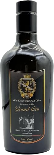 Natives Olivenöl Extra, Grand Cru, Evo, 100% italienisch, Carolea-Monokultur, kalt extrahiert, hergestellt in Kalabrien, De Luca, die italienische Exzellenz, die die Welt zum Träumen bringt (500 ml) von De Luca