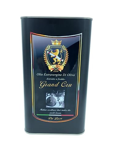 Natives Olivenöl Extra, Grand Cru, Evo, 100% italienisch, Carolea-Monokultur, kalter Extrakt, hergestellt in Kalabrien, De Luca Die italienische Exzellenz, die die Welt zum Träumen bringt (3 Liter) von De Luca